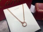 Perfect Replica Cartier Love Small Rose Gold Ring Double Necklace 